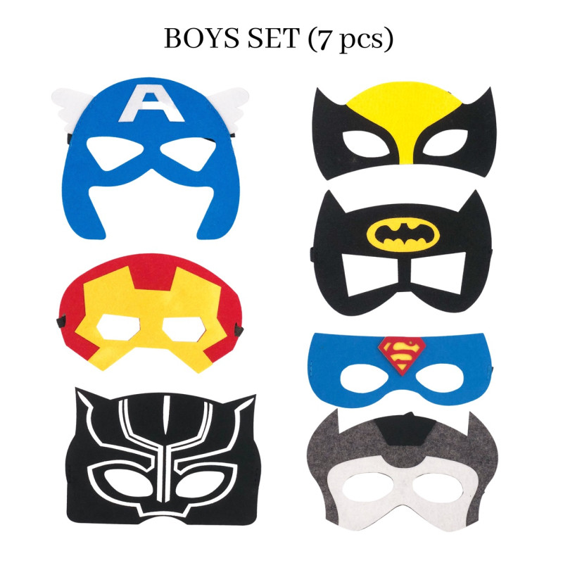 Kids Superhero Mask Sets School Activities Birthday parties Halloween Dress up Party Theme Party Cosplays